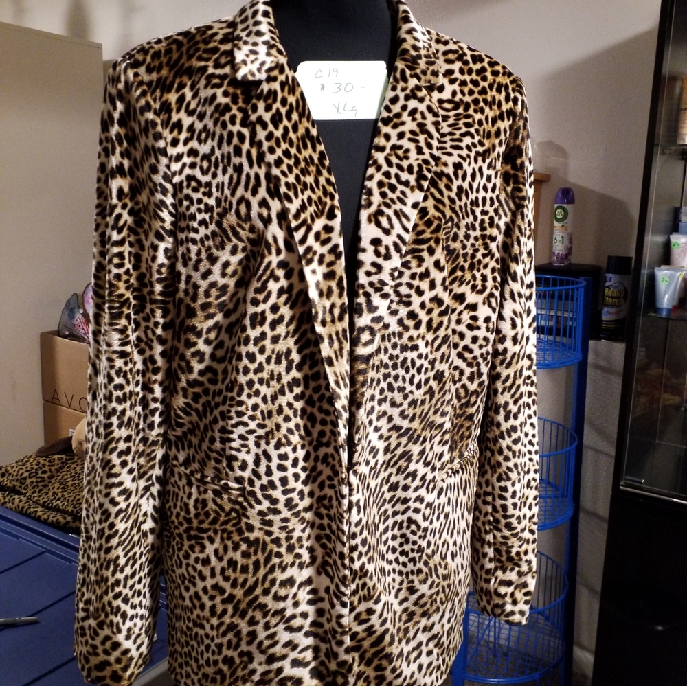 Velvet Leopard Print Blazer by Libby Edelman